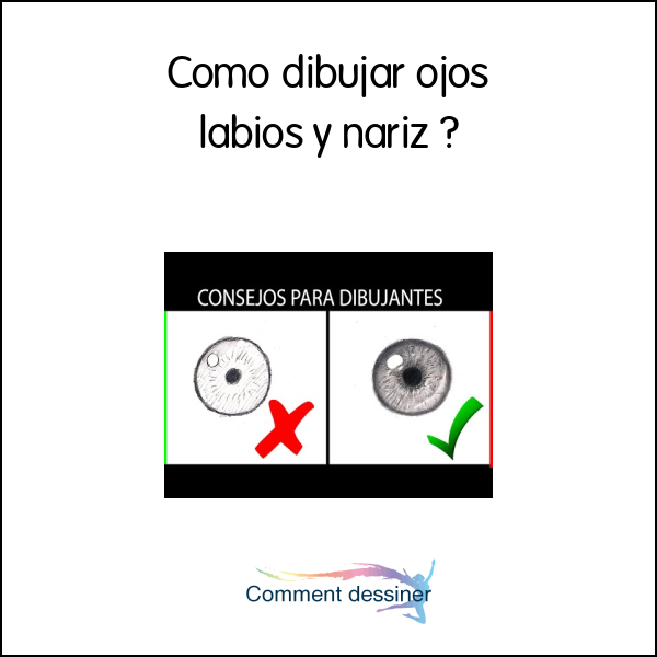 Como dibujar ojos labios y nariz